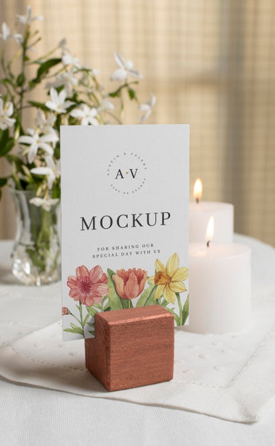 Free Assortment Of Wedding Mock-Up Cards Psd