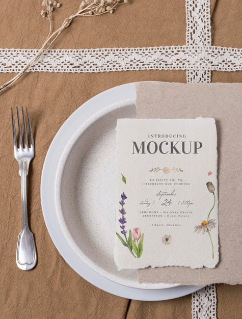Free Assortment Of Wedding Mock-Up Cards Psd