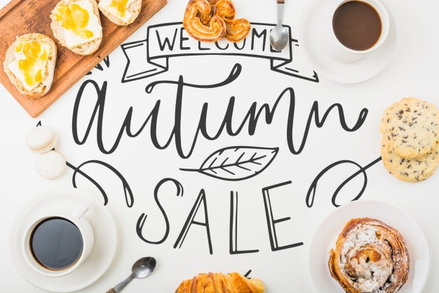 Free Autumn Mockup With Breakfast Psd