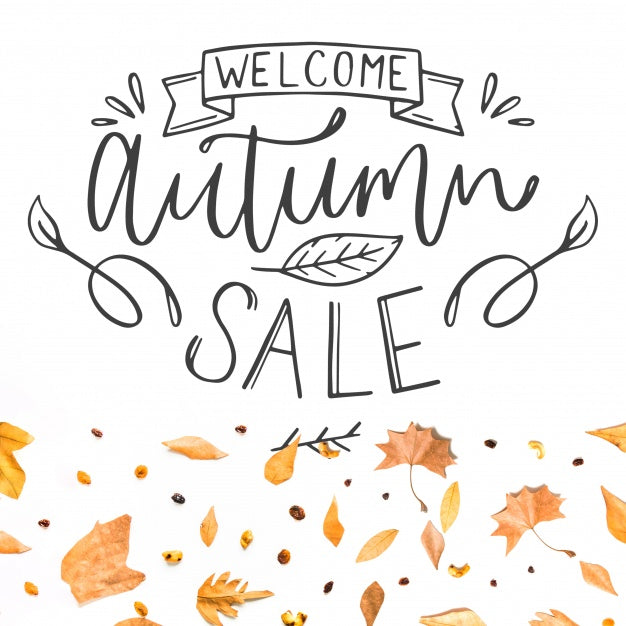 Free Autumn Mockup With Leaves Psd