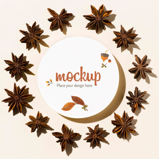 Free Autumn Pattern Mock-Up Style Psd