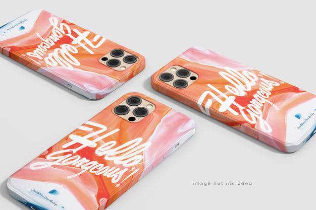 Free Awesome Beautiful Phone Case Mockup Psd