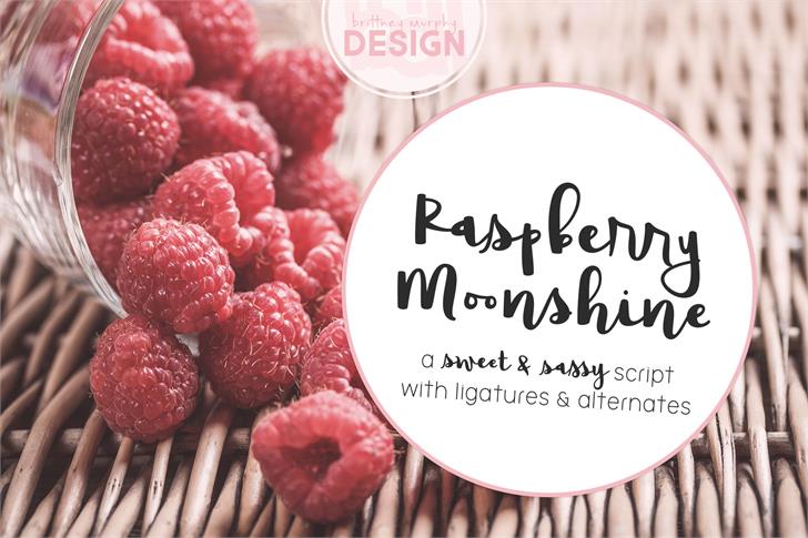 Free Raspberry Moonshine Font