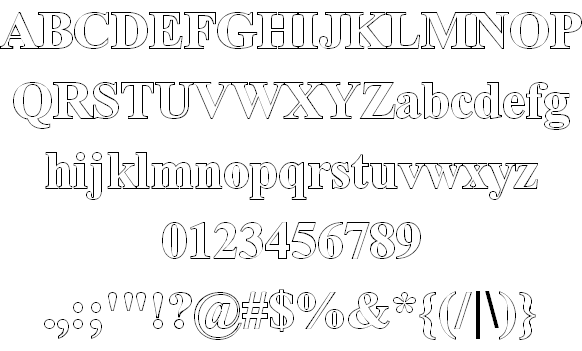 Free Gloucester Open Face Font