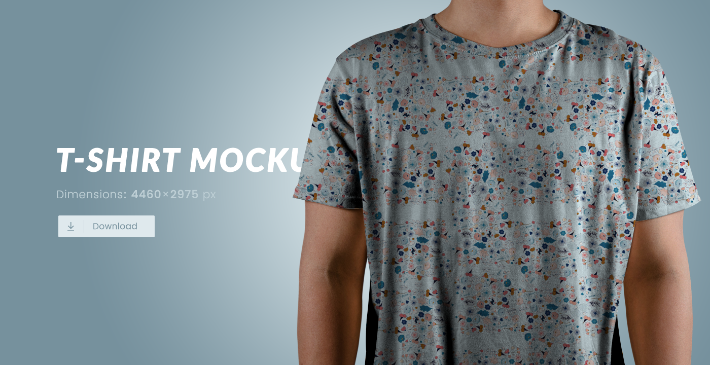 Free T-Shirt Mockup on a Man