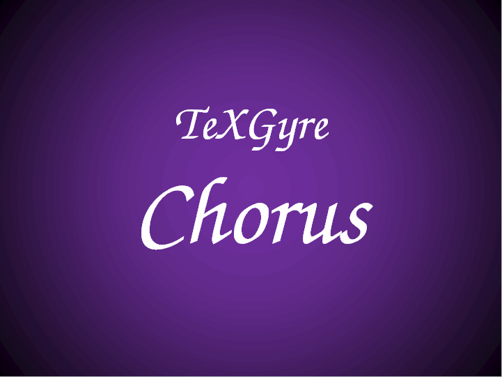 Free TeXGyreChorus Font