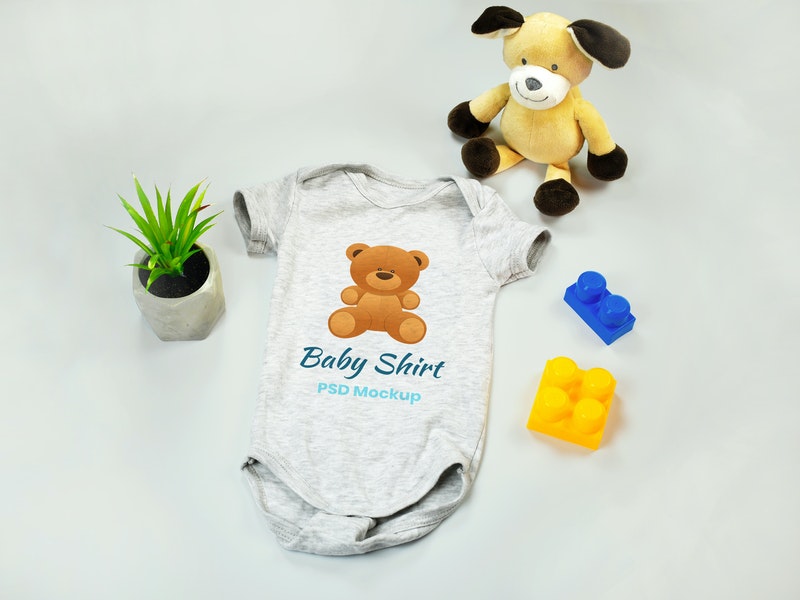 Free Baby Onesie Psd Mockup