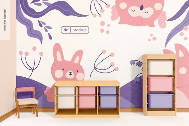 Free Baby Room Wall Mockup Psd