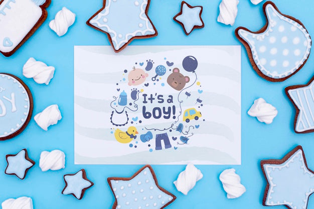 Free Baby Shower Boy Reveal Psd