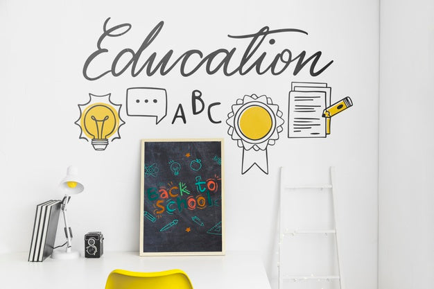 Free Back To School Advertising Mockup Design Psd