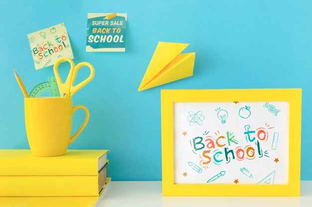 Free Back To School Advertising Mockup Design Psd