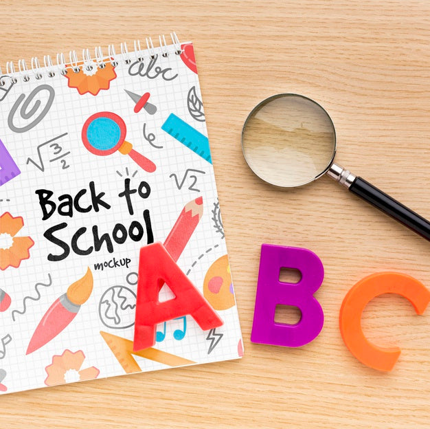 Free Back To School Arrangement Mock-Up Psd