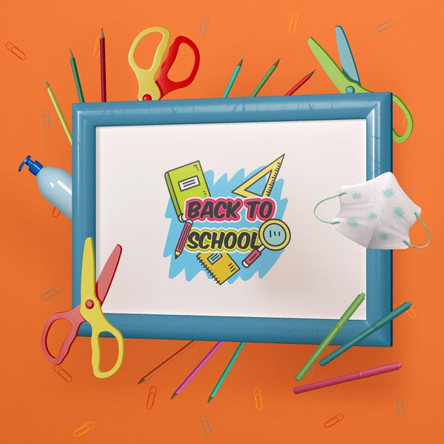 Free Back To School Concept Mock-Up Psd