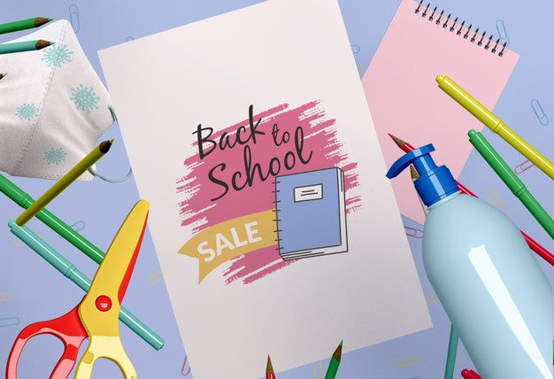 Free Back To School Concept Mock-Up Psd