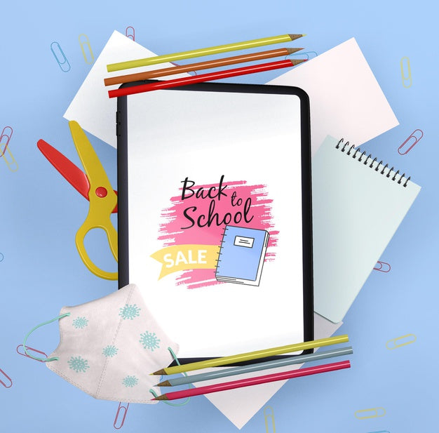 Free Back To School Concept Mock-Up Psd