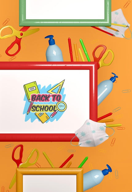 Free Back To School Concept Mock-Up Psd