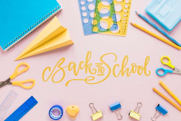 Free Back To School Items Arrangement Psd