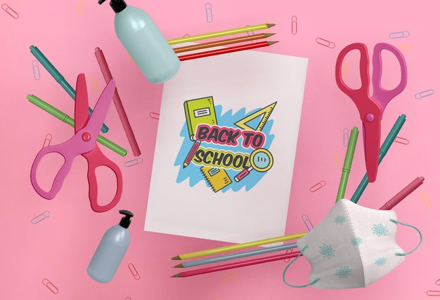 Free Back To School Stationery Mock-Up Psd