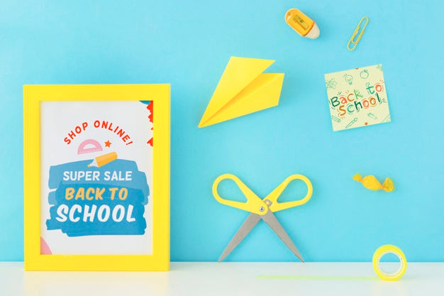 Free Back To School Super Sale Banner Design Psd