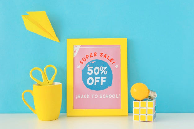 Free Back To School Super Sale Banner Design Psd