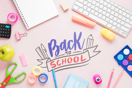 Free Back To School Trends On Pink Background Psd