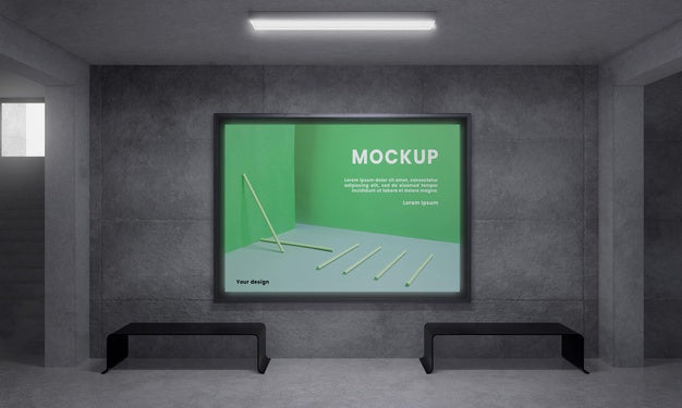 Free Backlit Modern City Horizontal Mockup Psd