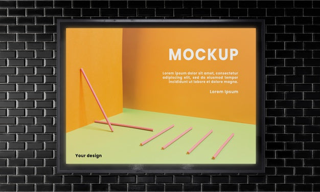 Free Backlit Modern City Horizontal Mockup Psd