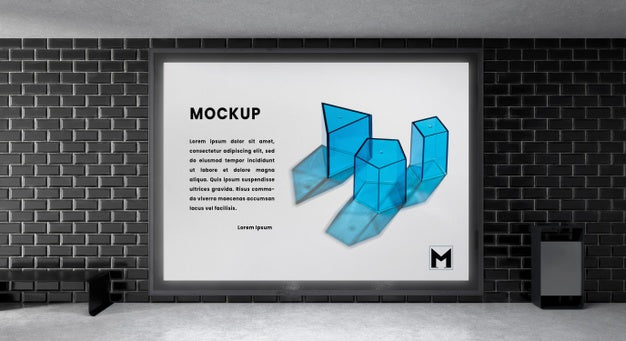 Free Backlit Modern City Horizontal Mockup Psd