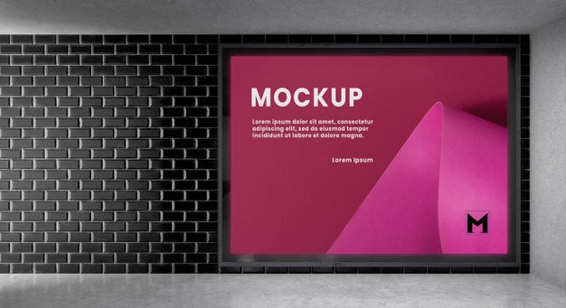 Free Backlit Modern City Horizontal Mockup Psd