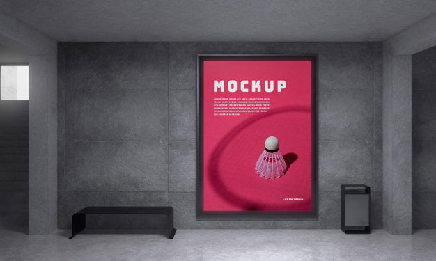 Free Backlit Modern City Vertical Mockup Psd