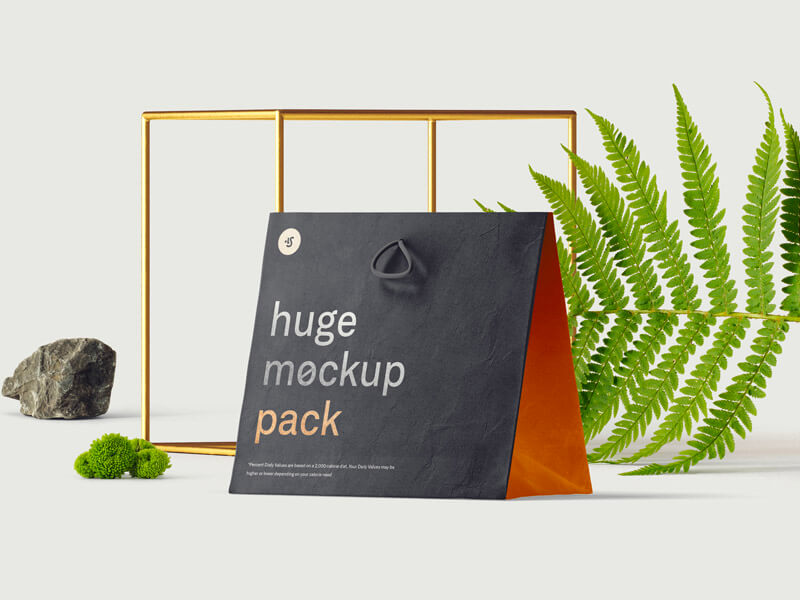 Free Bag Mockup Scene