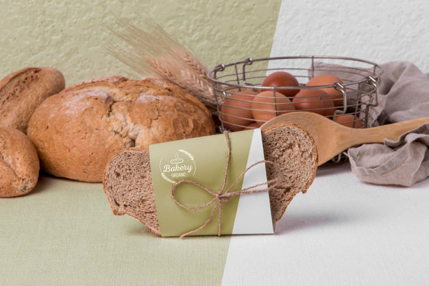 Free Bakery Goods Concept With Mock-Up Psd