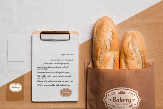 Free Bakery Goods Concept With Mock-Up Psd