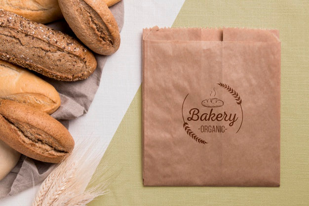 Free Bakery Goods Concept With Mock-Up Psd