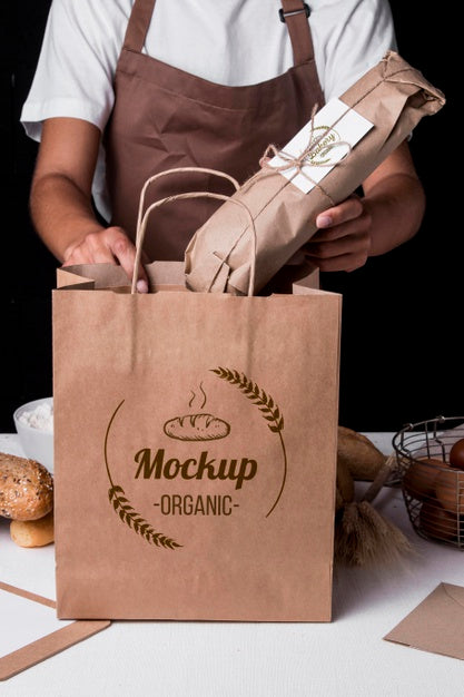 Free Bakery Goods Concept With Mock-Up Psd