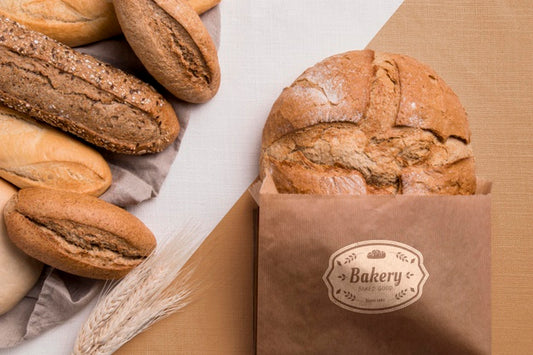 Free Bakery Goods Concept With Mock-Up Psd