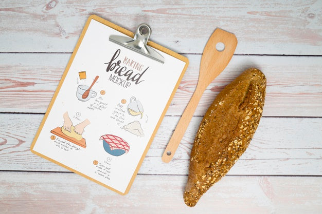 Free Bakery Recipe On Clipboard Psd