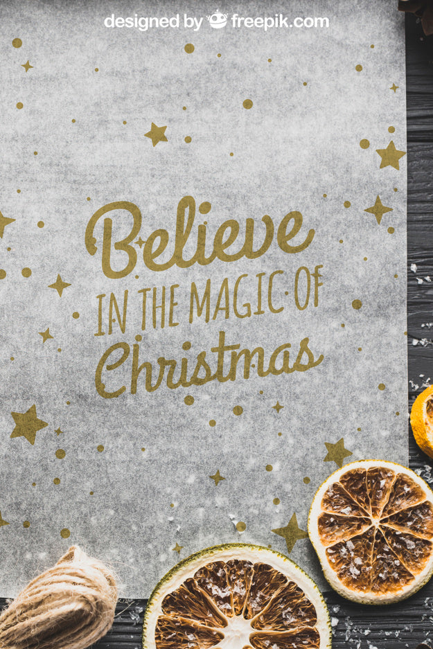 Free Baking Paper And Christmas Mockup Psd