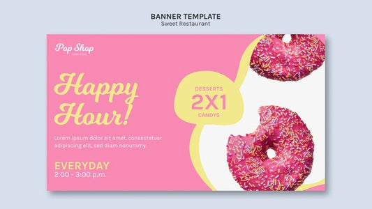 Free Banner For Pop Candy Shop Design Psd