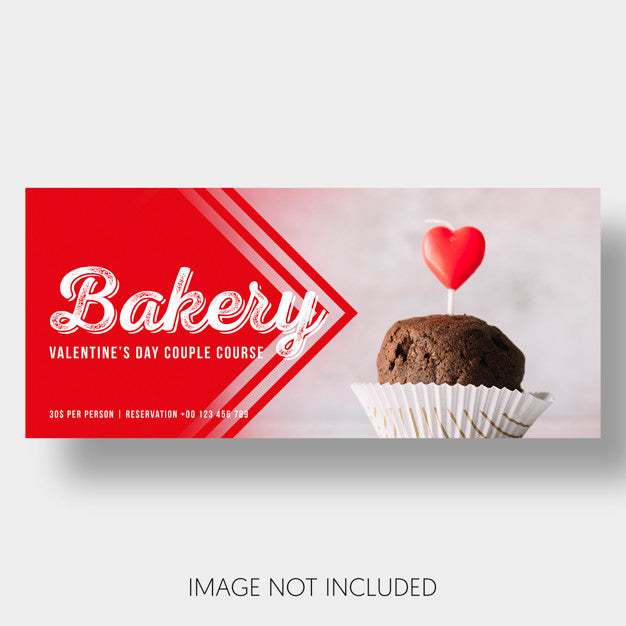 Free Banner Template Bakery Valentine'S Day Psd