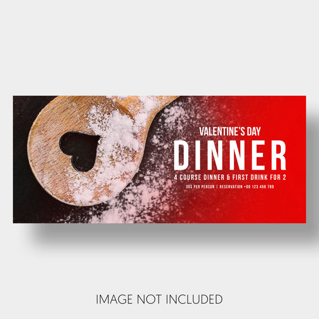 Free Banner Template Restaurant Valentine'S Day Psd