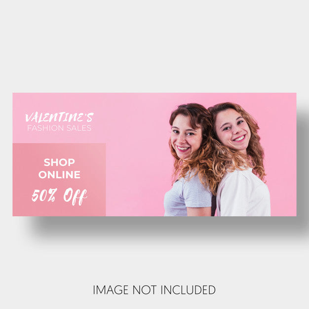 Free Banner Template Sales Valentine'S Day Psd