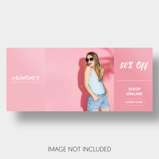 Free Banner Template Sales Valentine'S Day Psd