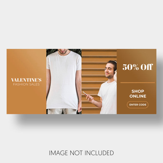 Free Banner Template Sales Valentine'S Day Psd