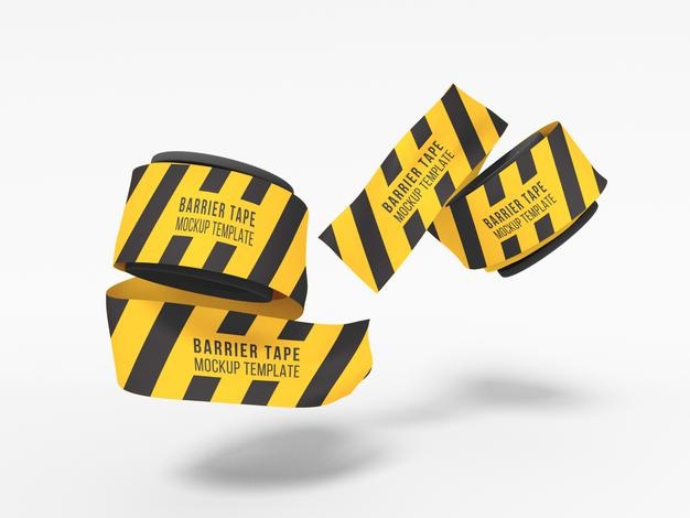 Free Barrier Tape Packaging Mockup Psd