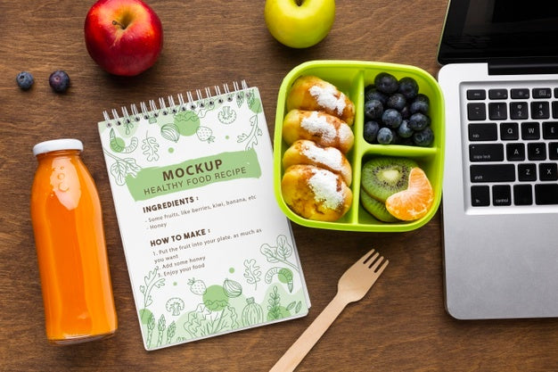 Free Batch Cooking With Notebook Mockup Psd