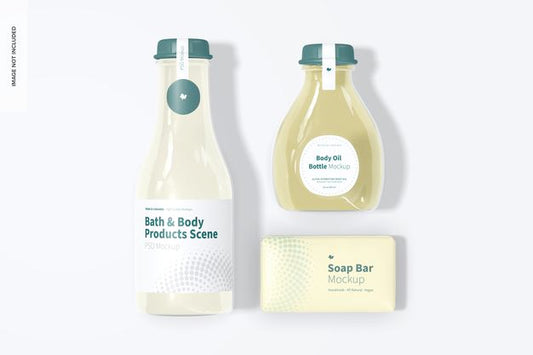 Free Bath And Body Products Mockup Psd