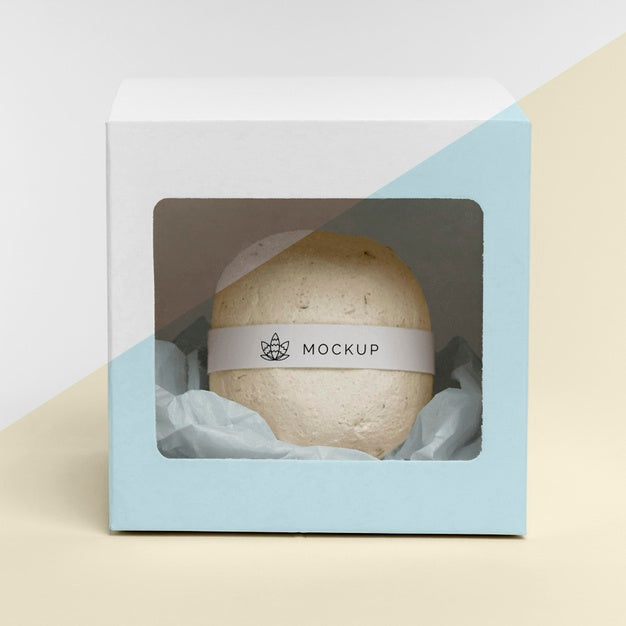 Free Bath Bomb Mock-Up In Box Psd