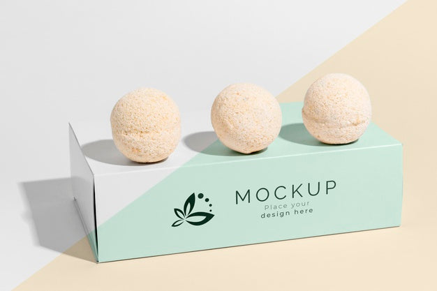 Free Bath Bombs On Box Arrangement Psd