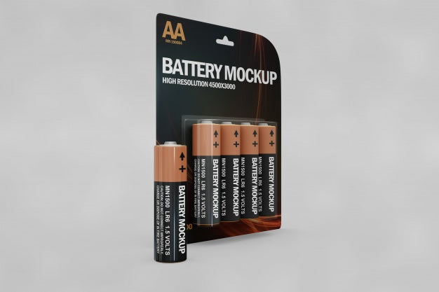 Free Battery Mockup Psd